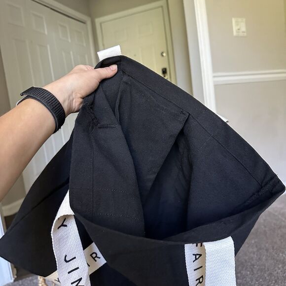 Jimmy Fairly Tote Bag Black & Cream Cotton Carry All Shopper - Picture 8 of 11